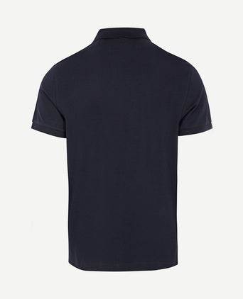 Shield piqué poloshirt donkerblauw