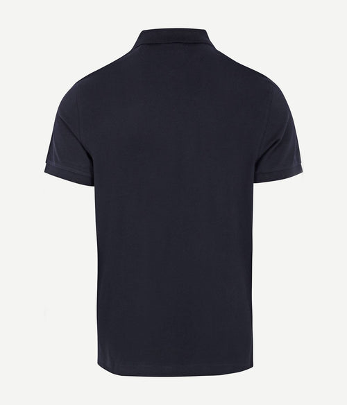 Shield piqué poloshirt donkerblauw