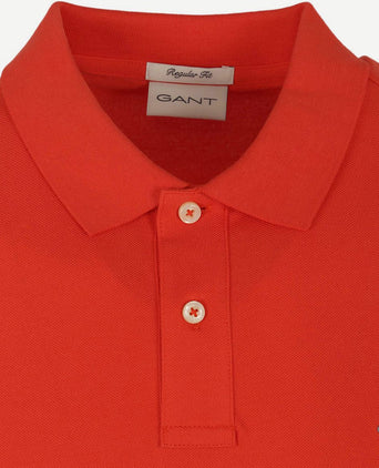 Gant shield piqué poloshirt rood | Regular-fit