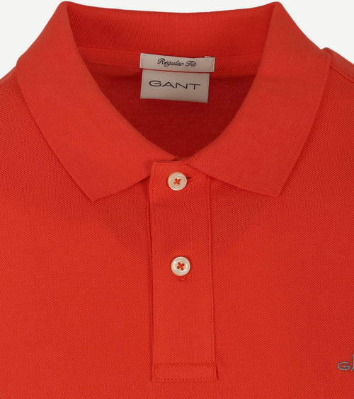 Gant shield piqué poloshirt rood | Regular-fit