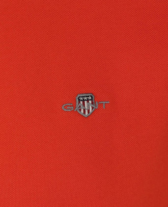 Gant shield piqué poloshirt rood | Regular-fit
