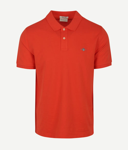 Gant shield piqué poloshirt rood | Regular-fit