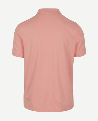 Shield piqué poloshirt roze
