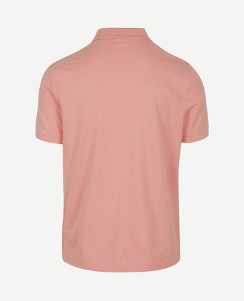 Shield piqué poloshirt roze