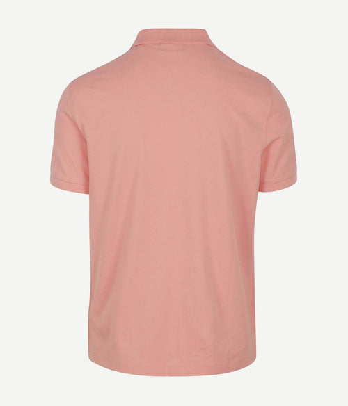 Shield piqué poloshirt roze