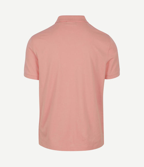 Shield piqué poloshirt roze