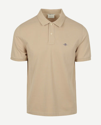 Gant shield piqué poloshirt sand | Regular-fit