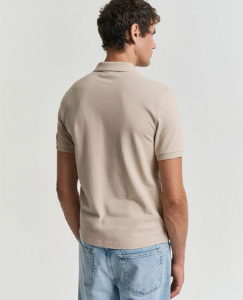 Gant shield piqué poloshirt sand | Regular-fit