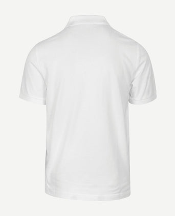 Shield piqué poloshirt wit