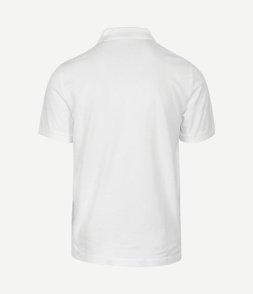 Shield piqué poloshirt wit