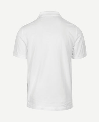 Shield piqué poloshirt wit