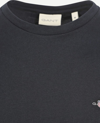 T-shirt shield logo zwart