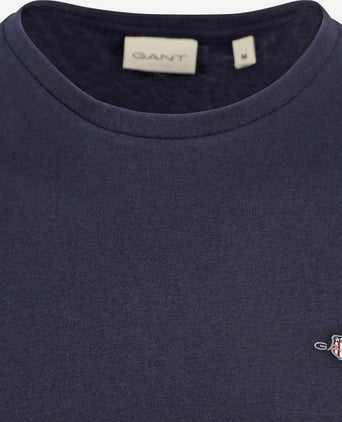 T-shirt shield logo donkerblauw