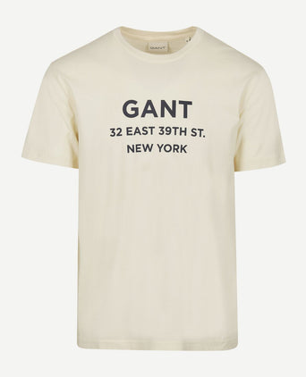 T-shirt graphic logo ecru