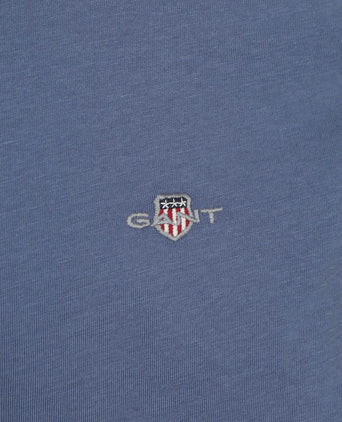 Gant t-shirt shield logo dusty donkerblauw | Regular-fit