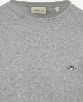 Gant t-shirt shield logo grijs | Regular-fit
