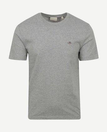 T-shirt shield logo grijs