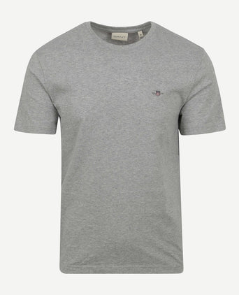 T-shirt shield logo grijs