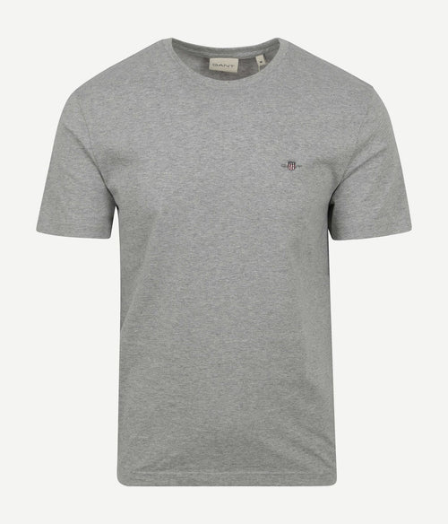 Gant t-shirt shield logo grijs | Regular-fit