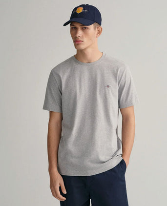 Gant t-shirt shield logo grijs | Regular-fit