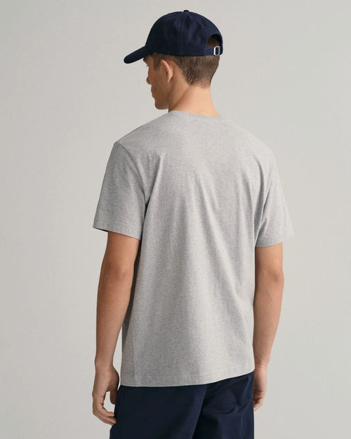 Gant t-shirt shield logo grijs | Regular-fit