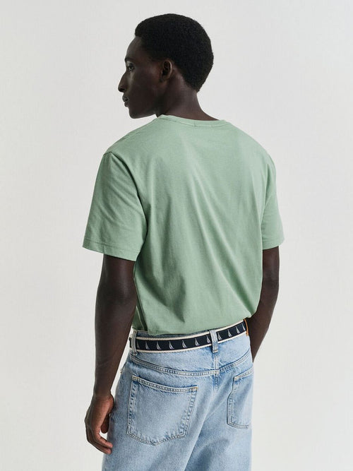 T-shirt shield logo groen