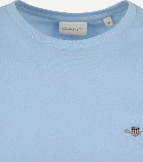 Gant t-shirt shield logo lichtblauw | Regular-fit
