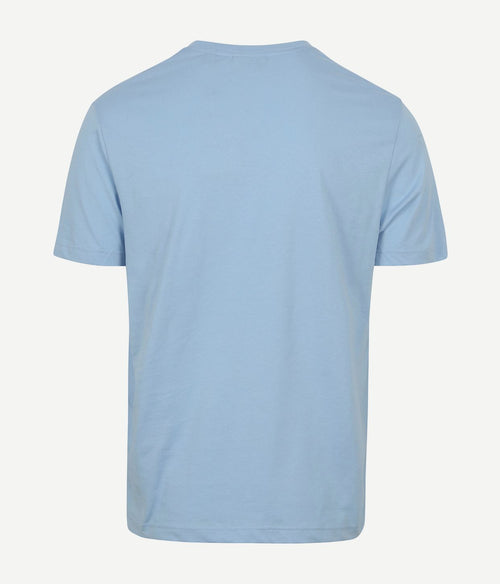 T-shirt shield logo lichtblauw
