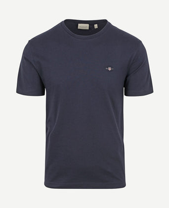 T-shirt shield logo donkerblauw