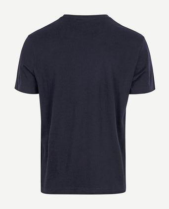 T-shirt shield logo donkerblauw
