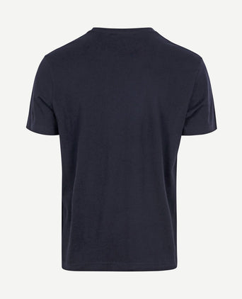 T-shirt shield logo donkerblauw