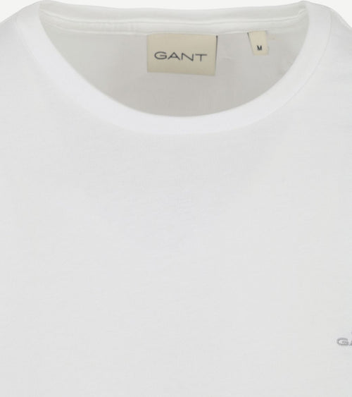 Gant t-shirt shield logo wit | Regular-fit