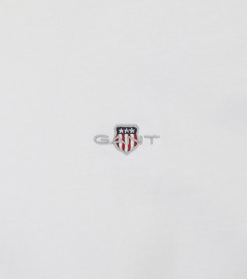 Gant t-shirt shield logo wit | Regular-fit