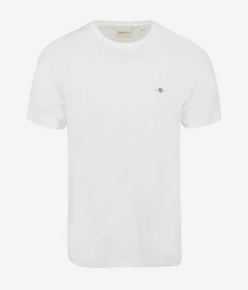 Gant t-shirt shield logo wit | Regular-fit