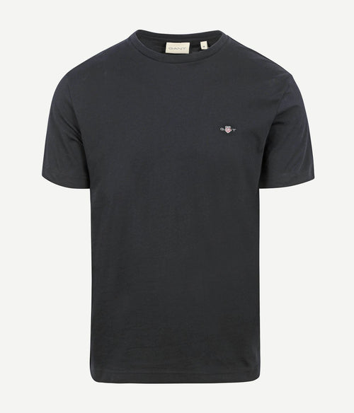 Gant t-shirt shield logo zwart | Regular-fit