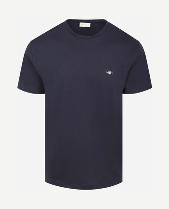 T-shirt shield small logo donkerblauw
