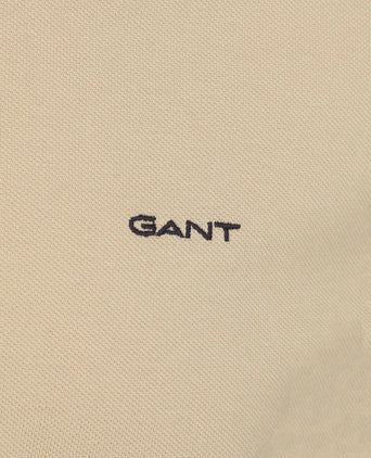 Gant tipping piqué poloshirt beige | Regular-fit