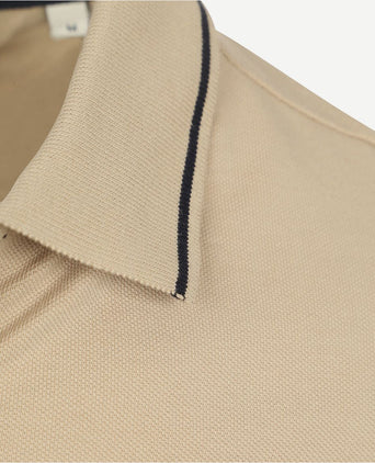 Gant tipping piqué poloshirt beige | Regular-fit