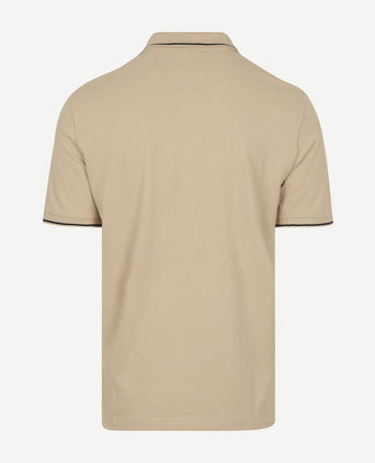Gant tipping piqué poloshirt beige | Regular-fit