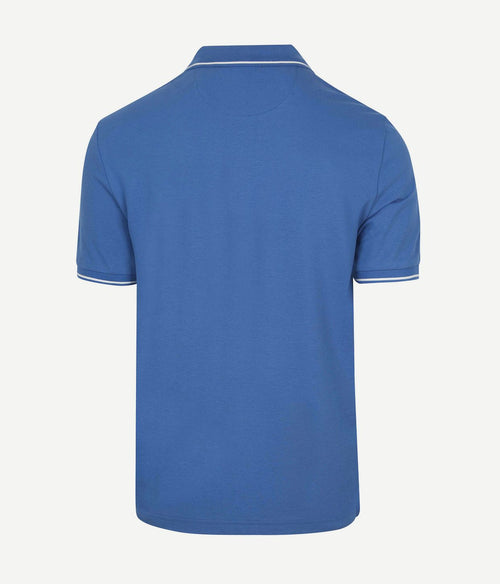 Gant tipping piqué poloshirt blauw | Regular-fit