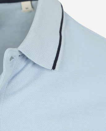 Gant tipping piqué poloshirt lichtblauw | Regular-fit