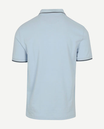 Gant tipping piqué poloshirt lichtblauw | Regular-fit
