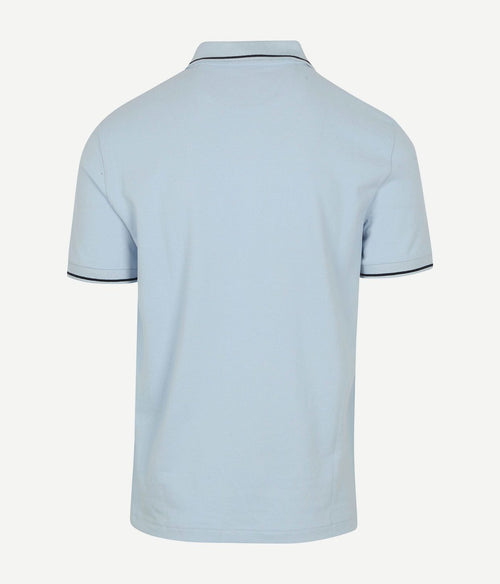 Gant tipping piqué poloshirt lichtblauw | Regular-fit