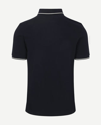 Gant tipping piqué poloshirt donkerblauw | Regular-fit