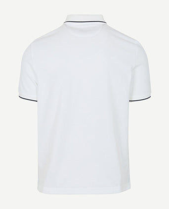 Gant tipping piqué poloshirt wit | Regular-fit