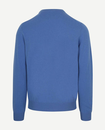 Gant pullover lamswol mid blauw | Regular-fit