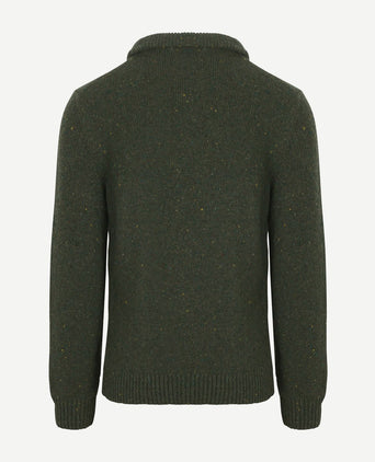 Gant mocker pullover wool blend donkergroen | Regular-fit