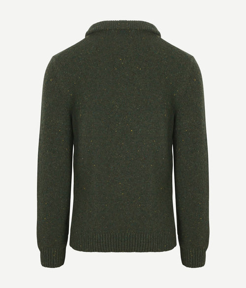 Gant mocker pullover wool blend donkergroen | Regular-fit