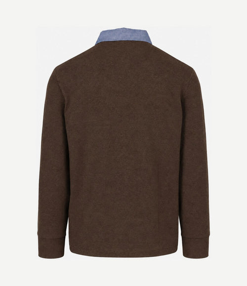 Rugger shield chambray polo bruin