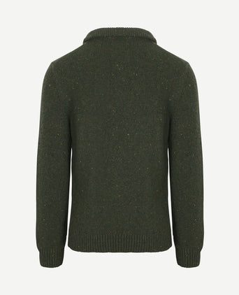 Mocker pullover wool blend donkergroen